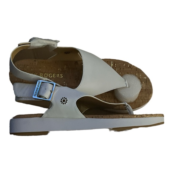 Jack Rodger’s Gwen White Flat Sandal Size 9.5 M Brand New - Picture 3 of 7